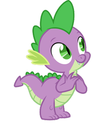 Size: 340x415 | Tagged: safe, artist:cloudyglow, spike, dragon, cute, cute smile, hand on chest, male, simple background, smiling, solo, spikabetes, transparent background, vector