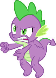 Size: 2730x3788 | Tagged: safe, alternate version, artist:memnoch, spike, dragon, angry, simple background, solo, transparent background, vector, winged spike