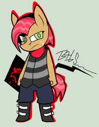 Size: 847x1093 | Tagged: safe, artist:lucas47-46, babs seed, anthro, earth pony, female, filly, solo