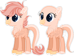 Size: 1810x1369 | Tagged: safe, artist:sh3llysh00, oc, oc:fawna, hippogriff, hybrid, bald, female, fledgeling, interspecies offspring, magical lesbian spawn, offspring, parent:gabby, parent:scootaloo, parents:gabbyloo, simple background, solo, transparent background