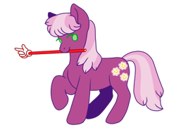 Size: 500x370 | Tagged: safe, artist:guidomista, artist:miiistaaa, artist:nijimillions, derpibooru exclusive, cheerilee, earth pony, pony, cheeribetes, chibi, cute, female, looking at you, magenta, mare, mouth hold, one hoof raised, pink, pointer, prop, props, simple background, solo, standing, streaked mane, striped mane, teacher, transparent, transparent background