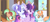 Size: 3817x1693 | Tagged: safe, artist:6-fingers-lover, twilight sparkle, twilight sparkle (alicorn), oc, oc:indigo star, oc:smooth blue, oc:star tail, alicorn, pegasus, pony, unicorn, female, filly, glasses, half-siblings, magical lesbian spawn, mother and child, mother and daughter, offspring, parent and child, parent:rainbow dash, parent:sunset shimmer, parent:twilight sparkle, parents:sunsetdash, parents:twidash