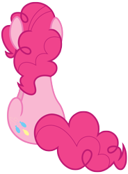 Size: 5143x7000 | Tagged: safe, artist:estories, derpibooru import, pinkie pie, earth pony, pony, absurd resolution, balloon butt, simple background, sitting, solo, transparent background, vector