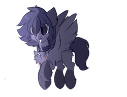 Size: 1024x783 | Tagged: safe, artist:little-sketches, oc, oc:key, pegasus, pony, chest fluff, eye clipping through hair, female, leash, mare, simple background, solo, white background