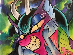 Size: 2048x1536 | Tagged: safe, artist:andypriceart, idw, cosmos (character), spoiler:comic, spoiler:comic76, female, idw publishing, solo, traditional art