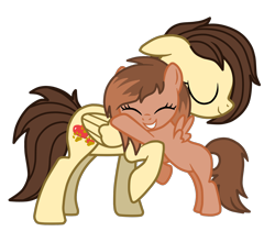 Size: 1950x1638 | Tagged: safe, artist:kathrinethegamerpony, oc, oc only, pegasus, pony, female, filly, hug, mare, mother and child, mother and daughter, parent and child, simple background, transparent background