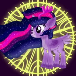 Size: 1000x1000 | Tagged: safe, alternate version, artist:katya, artist:razoredge2312, twilight sparkle, twilight sparkle (alicorn), alicorn, deer, deerified, solo, species swap, vector