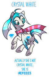 Size: 642x1000 | Tagged: safe, artist:anyazenadopts, oc, oc only, oc:crystal white, pegasus, pony, butt, clothes, ear piercing, earring, female, flying, jewelry, mare, piercing, plot, raised hoof, scarf, simple background, solo, text, transparent background