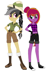 Size: 984x1440 | Tagged: safe, artist:diamond-chiva, daring do, oc, oc:diamond-chi, equestria girls, clothes, converse, shoes, simple background, transparent background