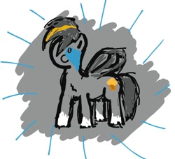 Size: 832x760 | Tagged: safe, artist:sabvgd, oc, pegasus, pony, 1000 hours in ms paint, food, male, muffin, simple background, solo, white hooves