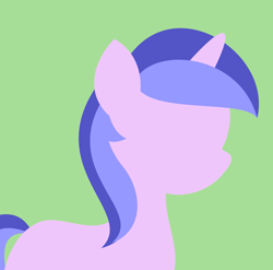 Size: 2000x1975 | Tagged: safe, artist:jhayarr23, sea swirl, seafoam, pony, unicorn, background pony, bust, commission, female, green background, horn, lineless, mare, minimalist, modern art, simple background, solo