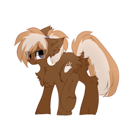 Size: 1124x1158 | Tagged: safe, artist:little-sketches, oc, oc only, pony, butt, butt fluff, chest fluff, dock, ear fluff, female, glasses, hairband, looking back, underhoof, ych result