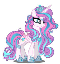 Size: 1030x1100 | Tagged: safe, artist:gihhbloonde, princess flurry heart, alicorn, pony, adult flurry heart, fabulous, female, flurry art, mare, next generation, older, older flurry heart, redesign, simple background, solo, transparent background
