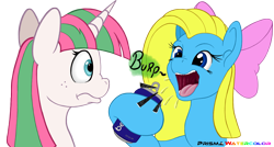 Size: 2000x1074 | Tagged: safe, artist:prismawatercolor, blossomforth, oc, oc:cuteamena, pony, bepis, bow, burp, freckles, pepsi, soda, soda can