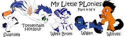 Size: 1000x300 | Tagged: safe, pony, football, ponified, premier league, sports, swansea, tottenham hotspur, west brom, wigan, wolves