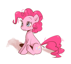 Size: 1500x1350 | Tagged: safe, artist:haden-2375, derpibooru import, pinkie pie, earth pony, pony, cute, diapinkes, female, mare, simple background, sitting, solo, white background