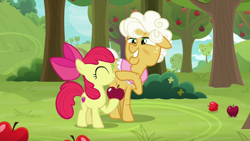 Size: 1920x1080 | Tagged: safe, screencap, apple bloom, goldie delicious, apple, apple tree, boop, food, tree