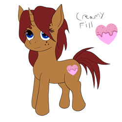 Size: 800x800 | Tagged: safe, artist:c-fill, oc, oc:creamy fill, pony, unicorn, female, filly, foal, reference, reference sheet, solo