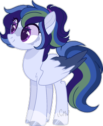 Size: 970x1181 | Tagged: safe, artist:moon-rose-rosie, oc, oc:sparkle dash, pegasus, pony, base used, female, magical lesbian spawn, mare, offspring, parent:rainbow dash, parent:twilight sparkle, parents:twidash, simple background, solo, transparent background, two toned wings, wings