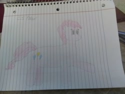 Size: 3264x2448 | Tagged: safe, derpibooru import, pinkie pie, earth pony, pony, cute, lined paper, solo, traditional art