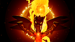 Size: 3840x2160 | Tagged: safe, artist:twilighlot, daybreaker, pony, corrupted, fire, solar system, solo, sun