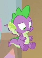 Size: 179x244 | Tagged: safe, screencap, spike, dragon, the beginning of the end, claws, cropped, flying, male, solo, tail, underfoot, winged spike, wings