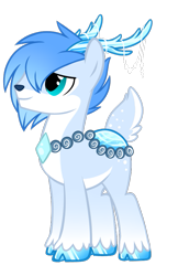 Size: 521x805 | Tagged: safe, artist:crystal-tranquility, deer pony, original species, pond pony, male, simple background, solo, transparent background