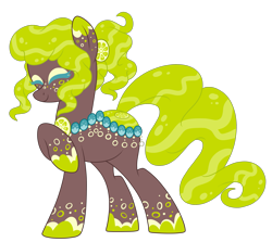 Size: 1963x1752 | Tagged: safe, artist:crystal-tranquility, oc, oc:tooty fruity, original species, pond pony, pony, female, mare, simple background, solo, transparent background