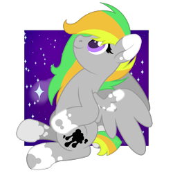 Size: 1800x1800 | Tagged: safe, artist:ponkus, oc, oc:odd inks, pegasus, pony, looking up, night, solo, stars