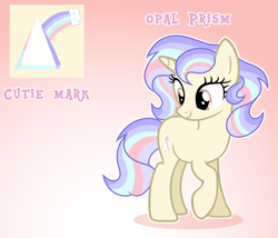 Size: 2354x2013 | Tagged: safe, artist:doraeartdreams-aspy, oc, oc only, oc:opal prism, unicorn, cutie mark, female, mare, solo