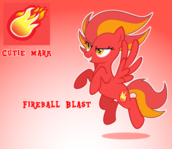 Size: 2380x2066 | Tagged: safe, artist:doraeartdreams-aspy, oc, oc only, oc:fireball blast, pegasus, pony, cutie mark, female, flying, mare, solo