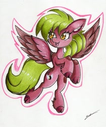 Size: 2337x2781 | Tagged: safe, artist:luxiwind, oc, oc:tornado steer, pegasus, pony, female, mare, solo, traditional art