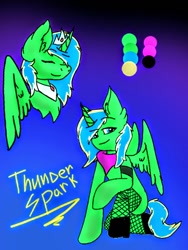 Size: 480x640 | Tagged: safe, artist:djgamer, oc, oc:prince thunder spark, alicorn, semi-anthro, alicorn oc, armband, bandana, clothes, crown, eyes closed, fishnet stockings, jewelry, kneeling, leggings, regalia