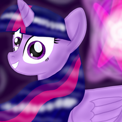 Size: 1000x1000 | Tagged: safe, artist:katya, twilight sparkle, twilight sparkle (alicorn), alicorn, pony, drawing, solo