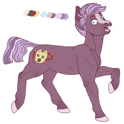 Size: 670x670 | Tagged: safe, artist:guidomista, artist:miiistaaa, artist:nijimillions, oc, oc only, oc:storytime, earth pony, pony, blaze (coat marking), blue eyes, hooves, lavender, looking at you, male, multicolored hair, multicolored mane, muzzle, open mouth, palette, purple, realistic anatomy, realistic horse legs, reference sheet, shocked, short hair, short mane, simple background, solo, stallion, standing, striped hair, striped mane, surprised, transparent background, unshorn fetlocks, walking, youtuber