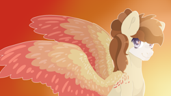 Size: 1920x1080 | Tagged: safe, artist:moonlightdisney5, oc, oc:summer days, pony, large wings, solo, wings