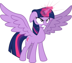 Size: 6832x6000 | Tagged: safe, artist:psychicwalnut, twilight sparkle, twilight sparkle (alicorn), alicorn, pony, twilight's kingdom, .svg available, glowing horn, horn, inkscape, ponyscape, simple background, solo, transparent background, vector