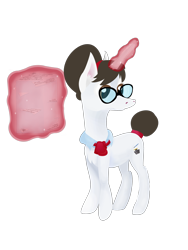 Size: 3000x4000 | Tagged: safe, artist:pony-from-everfree, raven, pony, unicorn, ascot, female, glasses, hair bun, magic, mare