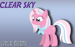 Size: 1812x1126 | Tagged: safe, artist:cyber-murph, clear sky, pony, unicorn, common ground, season 9, bandana, signature