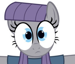 Size: 666x574 | Tagged: safe, edit, editor:undeadponysoldier, maud pie, earth pony, pony, adorable face, alternate eye color, arms wide open, clothes, confused, cute, face swap, female, funny, funny as hell, looking at you, mare, maudabetes, shirt, silly, silly face, simple background, solo, white background