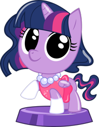 Size: 2644x3390 | Tagged: safe, artist:phucknuckl, twilight sparkle, pony, my little pocket ponies, 80s, cute, inkscape, pocket ponies, pop princess twilight, retro, simple background, transparent background, twiabetes, vector