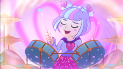 Size: 1920x1080 | Tagged: safe, screencap, supernova zap, better together, equestria girls, sunset's backstage pass!, cute, cymbals, drums, drumsticks, female, happy, heart, hi-hat, musical instrument, smiling, solo, su-z, su-z-betes