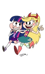 Size: 900x1474 | Tagged: safe, artist:jmdoodle, twilight sparkle, human, crossover, humanized, star butterfly, star vs the forces of evil, style emulation, the loud house