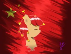 Size: 2048x1536 | Tagged: safe, artist:jerryenderby, oc, pony, china, nation ponies, ponified, solo