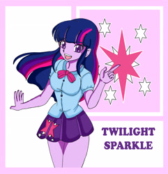 Size: 2470x2561 | Tagged: safe, artist:arthurwolf, twilight sparkle, equestria girls, anime, cutie mark, female, simple background, solo