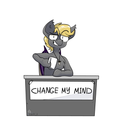 Size: 5120x5120 | Tagged: safe, artist:difis, oc, oc:night striker, pony, change my mind, meme