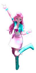 Size: 1024x2048 | Tagged: safe, artist:magentaguy, derpibooru exclusive, pinkie pie, human, equestria girls, 3d, blender, female, looking at you, mmd, simple background, solo, transparent background