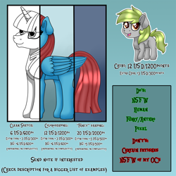 Size: 2000x2000 | Tagged: safe, artist:spokenmind93, oc, alicorn, pony, advertisement, alicorn oc, chibi, commission, commission info, commission prices, simple background, sketch