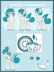 Size: 1600x2134 | Tagged: safe, artist:crystal-tranquility, oc, oc:royal porcelain, bat pony, pony, crown, jewelry, male, reference sheet, regalia, simple background, solo, stallion, transparent background