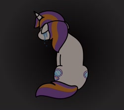 Size: 1607x1432 | Tagged: safe, artist:kindheart525, oc, oc only, oc:diamond mine, pony, unicorn, crying, kindverse, offspring, parent:button mash, parent:sweetie belle, parents:sweetiemash, sad